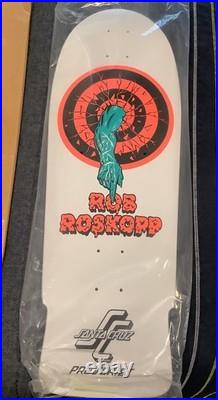 NEW Santa Cruz Rob Roskopp One Target Reissue Skateboard Deck White