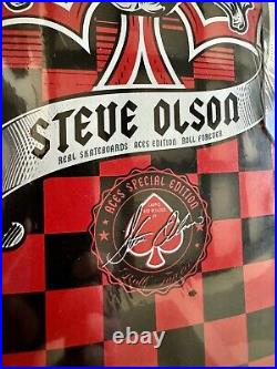 NOS Real Skateboards Steve Olson Aces Edition Guest Deck Santa Cruz Independent