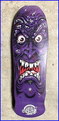 NOS Santa Cruz Roskopp Face Skateboard Deck 2012 Reissue Rare Purple Stain