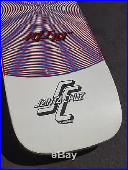 NOS Vintage 1984 Santa Cruz R/S 10 Optical Illusion Rare Skateboard