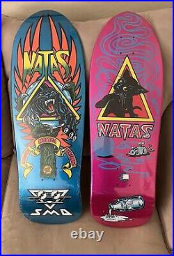 Natas Blue Panther 3 and Pink Kitten SMA Santa Cruz Skateboards 2017 Limited OOP