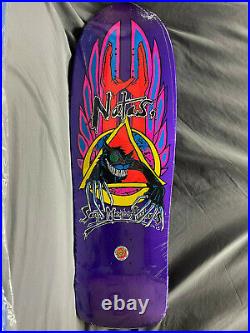 Natas Kaupas Evil Cat Metallic Purple Skateboard Deck Santa Cruz skate tom knox