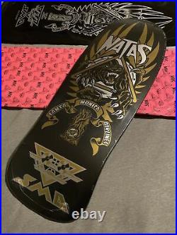Natas Kaupas Santa Cruz Blind Bag Skateboard Deck Custom Black And Gold