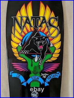 Natas Kaupas Signed Designarium Skateboard Deck Santa Cruz SMA Bulldog Art Rare