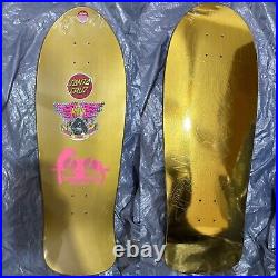 Natas Santa Cruz Skateboards Deck Blind Box Metallic Gold 80s Re-issue