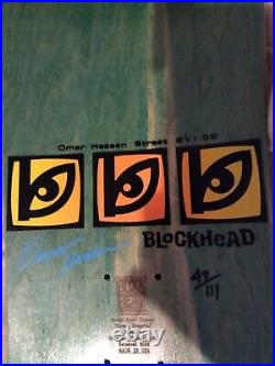 New Blockhead Omar Hassan Dragster Reissue Skateboard Deck Signed #'d santa cruz