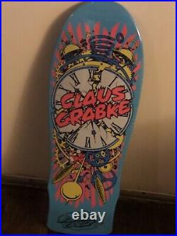 New Santa Cruz Claus Grabke Exploding Clock Reissue Skateboard Deck Natas