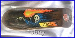 New Santa Cruz Corey O'brien Reaper Skateboard Deck 2024 Reissue Brown Stained