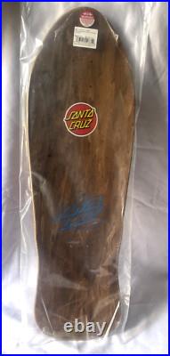 New Santa Cruz Corey O'brien Reaper Skateboard Deck 2024 Reissue Brown Stained