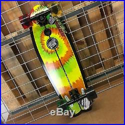 New Santa Cruz Land Shark Cruzer Rasta Tie Dye Complete Skateboard 8.8 x 27.7