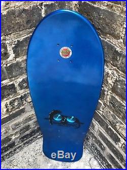 New Santa Cruz Natas Kaupus Panther 3 SMA rare 101 Metallic Blue skateboard Deck
