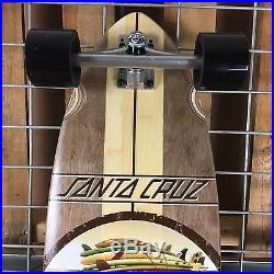 New Santa Cruz Natural Cali Cruzer Complete Skateboard 9.58in x 39in