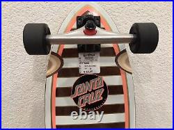 New Santa Cruz Pintail Longboard Skateboard Gold Stripe 9.2' X33' Mint Condition