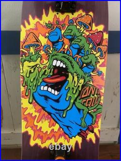 New Santa Cruz Toxic Hand Cruiser Shaped Skateboard 9.7 In x 31.7 In Krux Trucks
