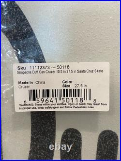 New Sealed Santa Cruz The Simpsons Homer Duff Beer Complete Skateboard Rare Bart