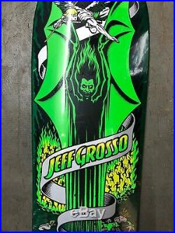 (New in shrink Santa Cruz Jeff Grosso DEMON Reissue Skateboard Deck GREEN)