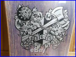 Nos Santa Cruz Soren Aaby Coat Of Arms Skateboard Deck New 1989 Mint In Shrink