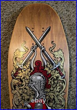 Nos Santa Cruz Soren Aaby Coat Of Arms Skateboard Deck New 1989 Natural/purple