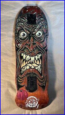 OG 1980s Santa Cruz Roskopp Face Skateboard Deck Vintage Jim Phillips Art