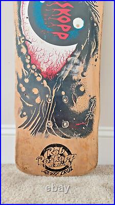 OG 1989 Santa Cruz Rob Roskopp Eye Skateboard Deck Natty Vintage