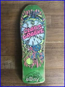 OG Santa Cruz Claus Grabke Exploding Clock Vintage Skateboard