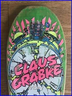 OG Santa Cruz Claus Grabke Exploding Clock Vintage Skateboard