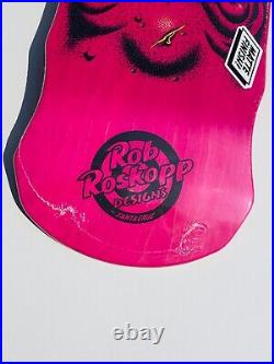Old School Santa Cruz Roskopp Face 9.5 Reissue Pink OG Shape Skateboard Deck