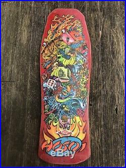 Original 1988 Vintage Hosoi Collage Hammerhead OG Santa Cruz Skateboard Deck
