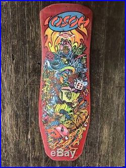 Original 1988 Vintage Hosoi Collage Hammerhead OG Santa Cruz Skateboard Deck