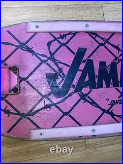 Original Vintage 1982 Santa Cruz JAMMER Skateboard Deck 30x10 with Risers & Rails