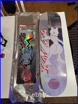 POKEMON x Santa Cruz MEWTWO Blind Bag Foil Skateboard Deck 8.0
