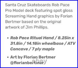 Pace Ritual Hand Limited Run Santa Cruz Skateboards