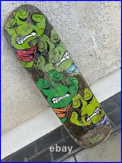 Pre-Owned SANTA CRUZ TMNT SCREAMING HANDS Skateboard Deck THRASHER Grip Tape