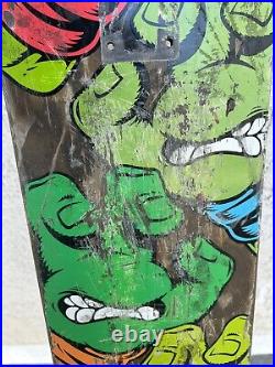 Pre-Owned SANTA CRUZ TMNT SCREAMING HANDS Skateboard Deck THRASHER Grip Tape