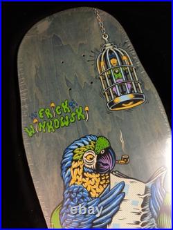 RARE Eric Winkowski Bird Cage Parrot Santa Cruz Shaped Skateboard Deck In Shrink