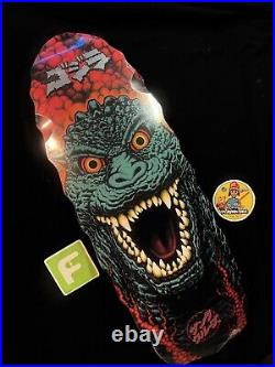 RARE Godzilla Destroyer Santa Cruz Shaped Cruiser Skateboard Deck 11 In Shrink