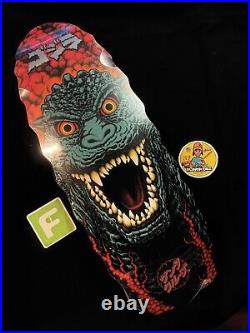 RARE Godzilla Destroyer Santa Cruz Shaped Cruiser Skateboard Deck 11 In Shrink