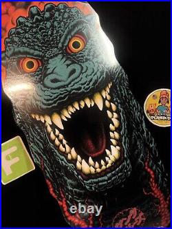 RARE Godzilla Destroyer Santa Cruz Shaped Cruiser Skateboard Deck 11 In Shrink