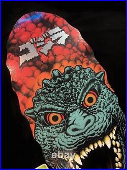 RARE Godzilla Destroyer Santa Cruz Shaped Cruiser Skateboard Deck 11 In Shrink