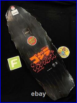 RARE Godzilla Destroyer Santa Cruz Shaped Cruiser Skateboard Deck 11 In Shrink