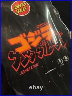 RARE Godzilla Destroyer Santa Cruz Shaped Cruiser Skateboard Deck 11 In Shrink