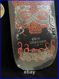 RARE SIGNED Eric Dressen Santa Cruz Matte Black Skateboard Deck Autograph 9.31