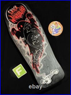 RARE SIGNED Eric Winkowski Red Ghost Doodle Santa Cruz Skateboard Deck AUTOGRAPH