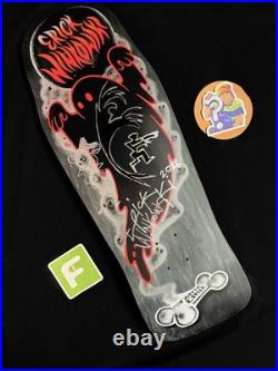 RARE SIGNED Eric Winkowski Red Ghost Doodle Santa Cruz Skateboard Deck AUTOGRAPH