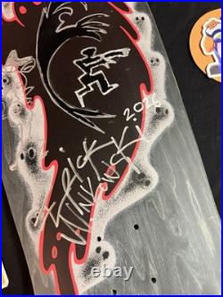 RARE SIGNED Eric Winkowski Red Ghost Doodle Santa Cruz Skateboard Deck AUTOGRAPH