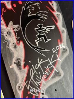 RARE SIGNED Eric Winkowski Red Ghost Doodle Santa Cruz Skateboard Deck AUTOGRAPH