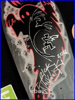 RARE SIGNED Eric Winkowski Red Ghost Doodle Santa Cruz Skateboard Deck AUTOGRAPH