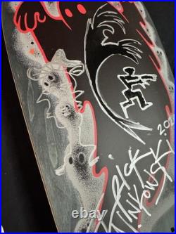 RARE SIGNED Eric Winkowski Red Ghost Doodle Santa Cruz Skateboard Deck AUTOGRAPH