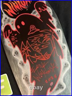 RARE SIGNED Eric Winkowski UFO Beach Doodle Santa Cruz Skateboard Deck AUTOGRAPH
