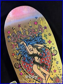 RARE SIGNED Steve Alba SALBA Santa Cruz Gold Witch Doctor Skateboard Deck AUTO